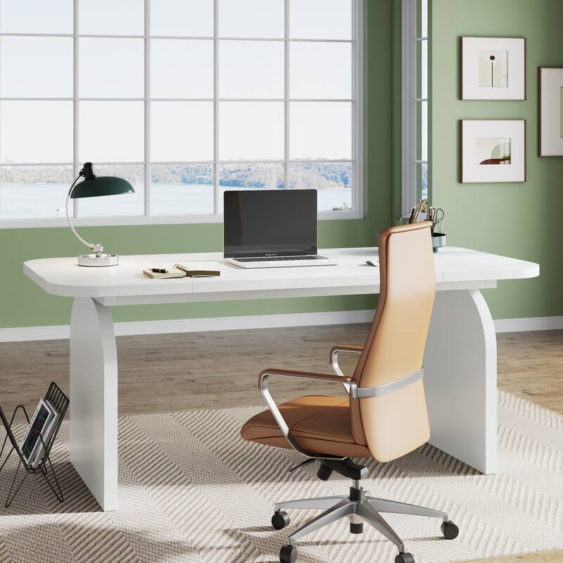 63-Inch Executive Desk, Rectangular Large Office Computer Desk Workstation