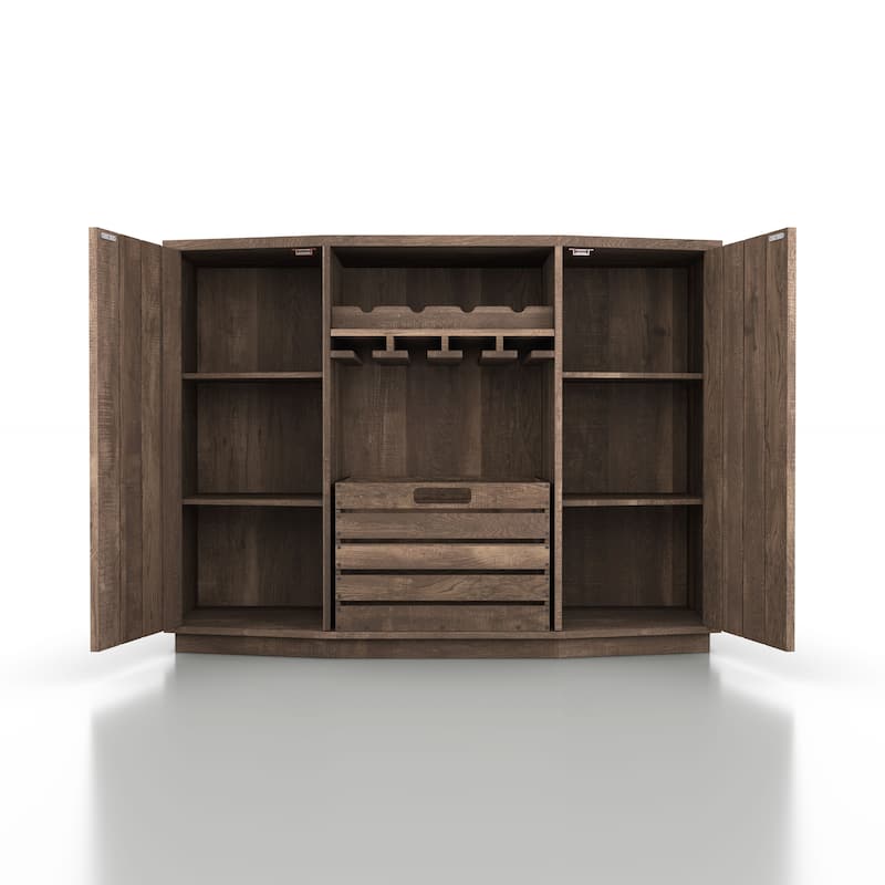 Furniture of America Lath Rustic 6-shelf Server