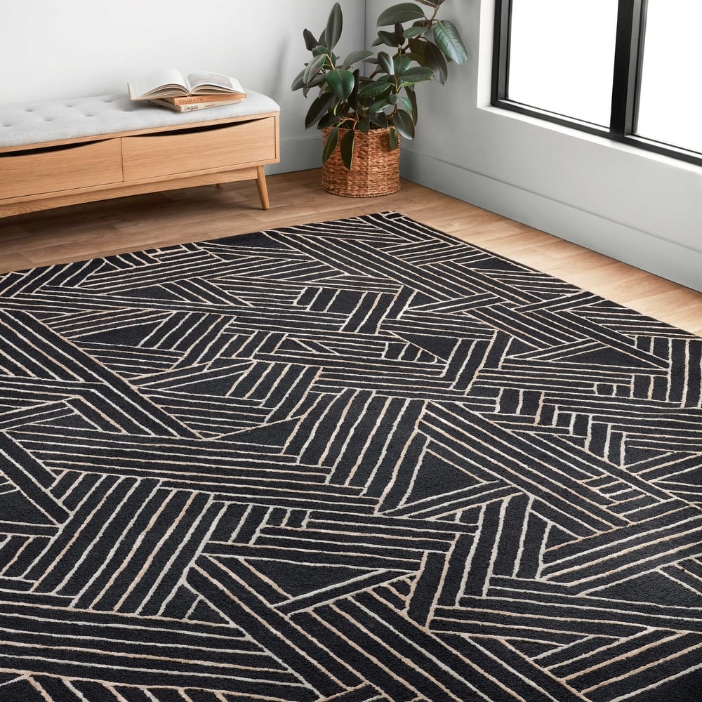 Alexander Home Reverie 3-D Geometric Modern Area Rug
