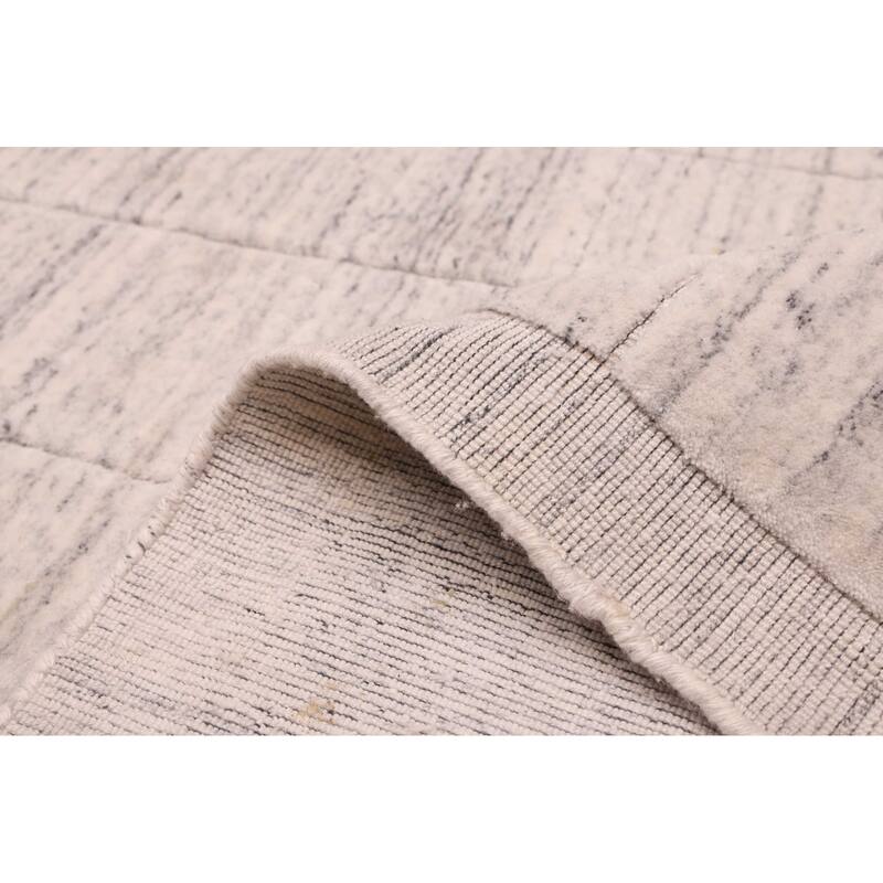 ECARPETGALLERY Hand-knotted Looma Light Grey Wool Rug - 8'3 x 9'11