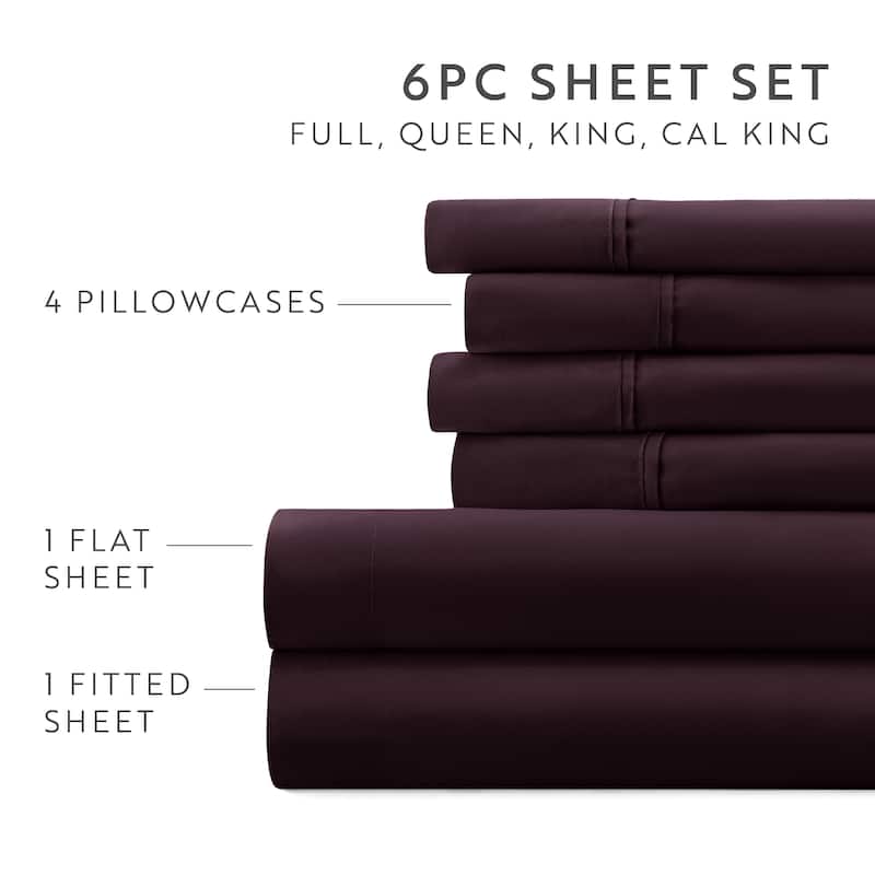 Becky Cameron Double Brushed Deep Pocket 6 Piece Sheet Set