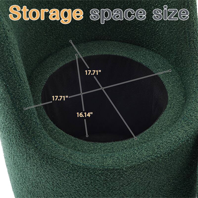 Boucle Make-Up/Vanity Stool, Hiden Storage Space, Stylish Appearance