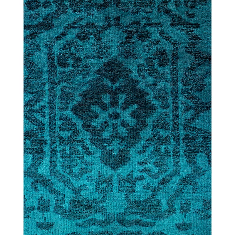 Contemporary Overdyed Wool Hand Knotted Area Rug - 6' 2" x 9' 0"