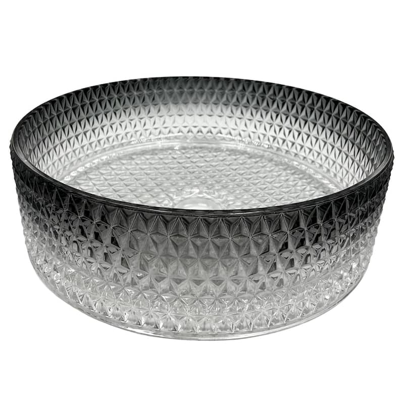 Scotch Round Basin Glass Crystal Bathroom Vessel Sink in Multiple Colors