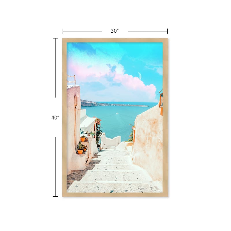 "Surreal Greece" Framed Textured Wall Art