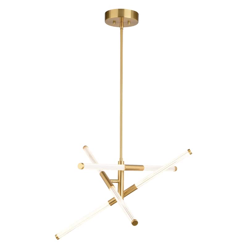 Avalon 3L LED Contemporary Pendant Light White Acrylic Adjustable Arms