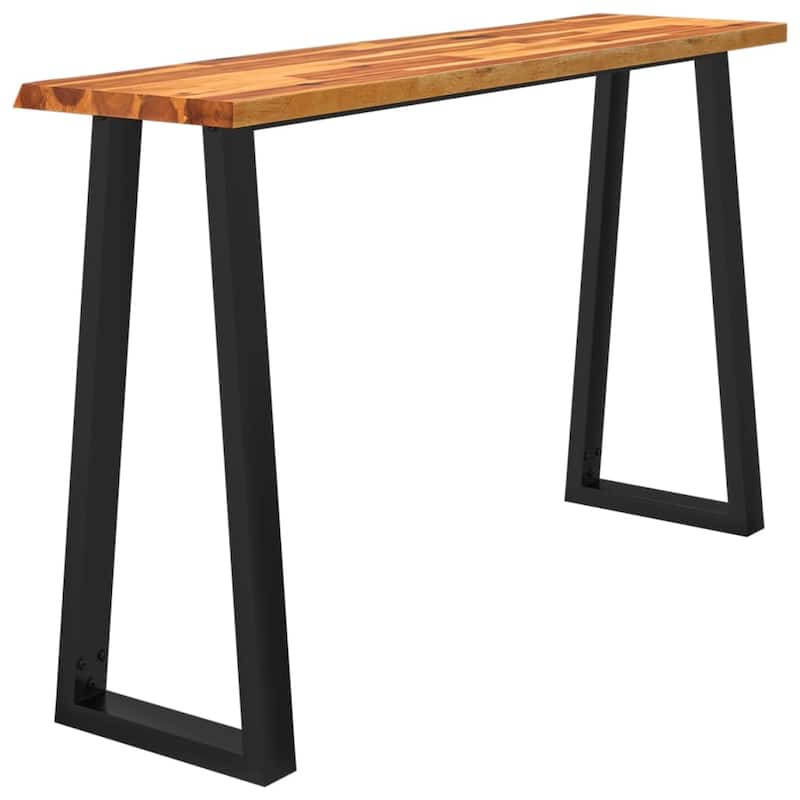 vidaXL Console Table with Live Edge Accent End Side Table Solid Wood Acacia