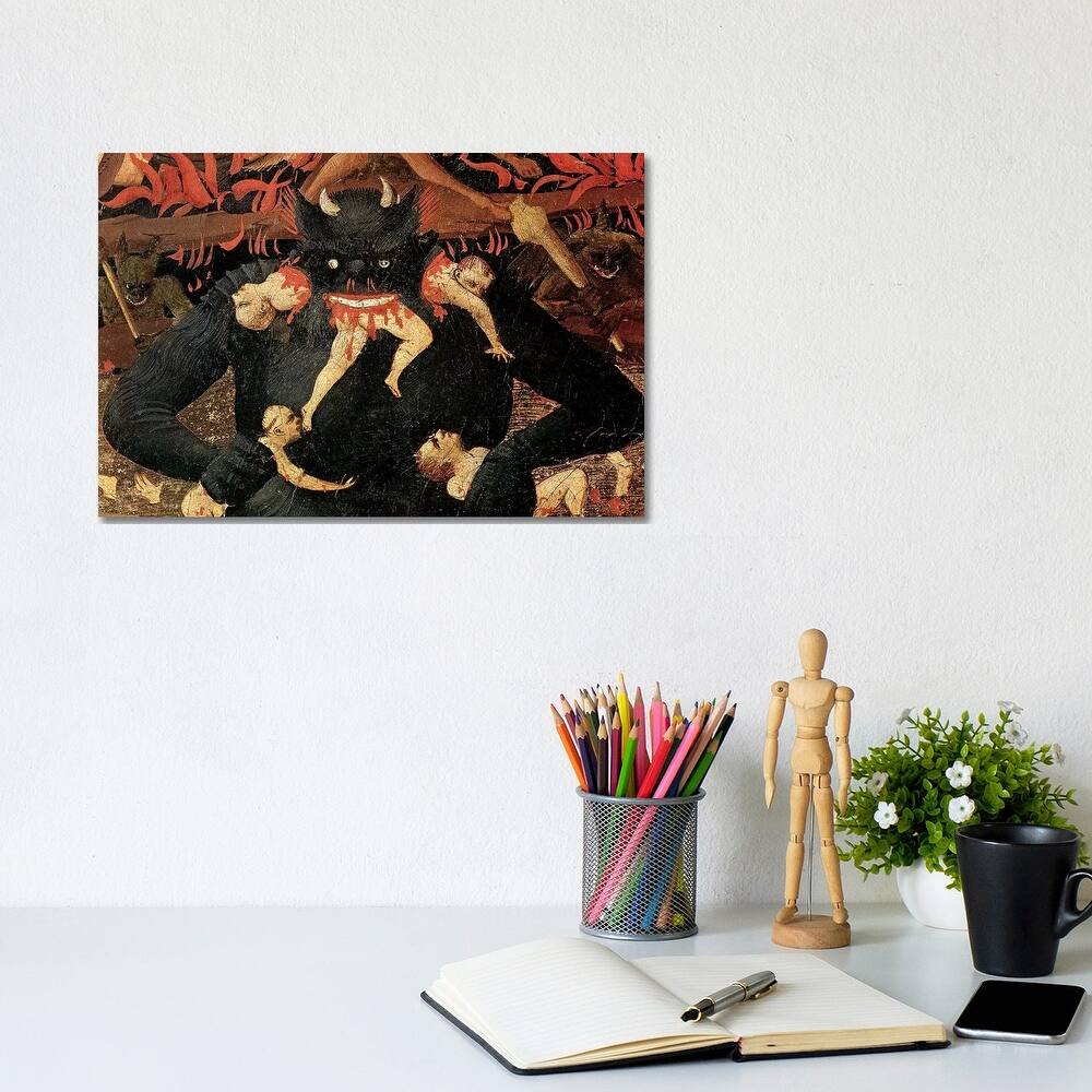 iCanvas "Detail Of Satan Devouring The Damned In Hell, The Last Judgement, c.1431" by Fra Angelico Canvas Print