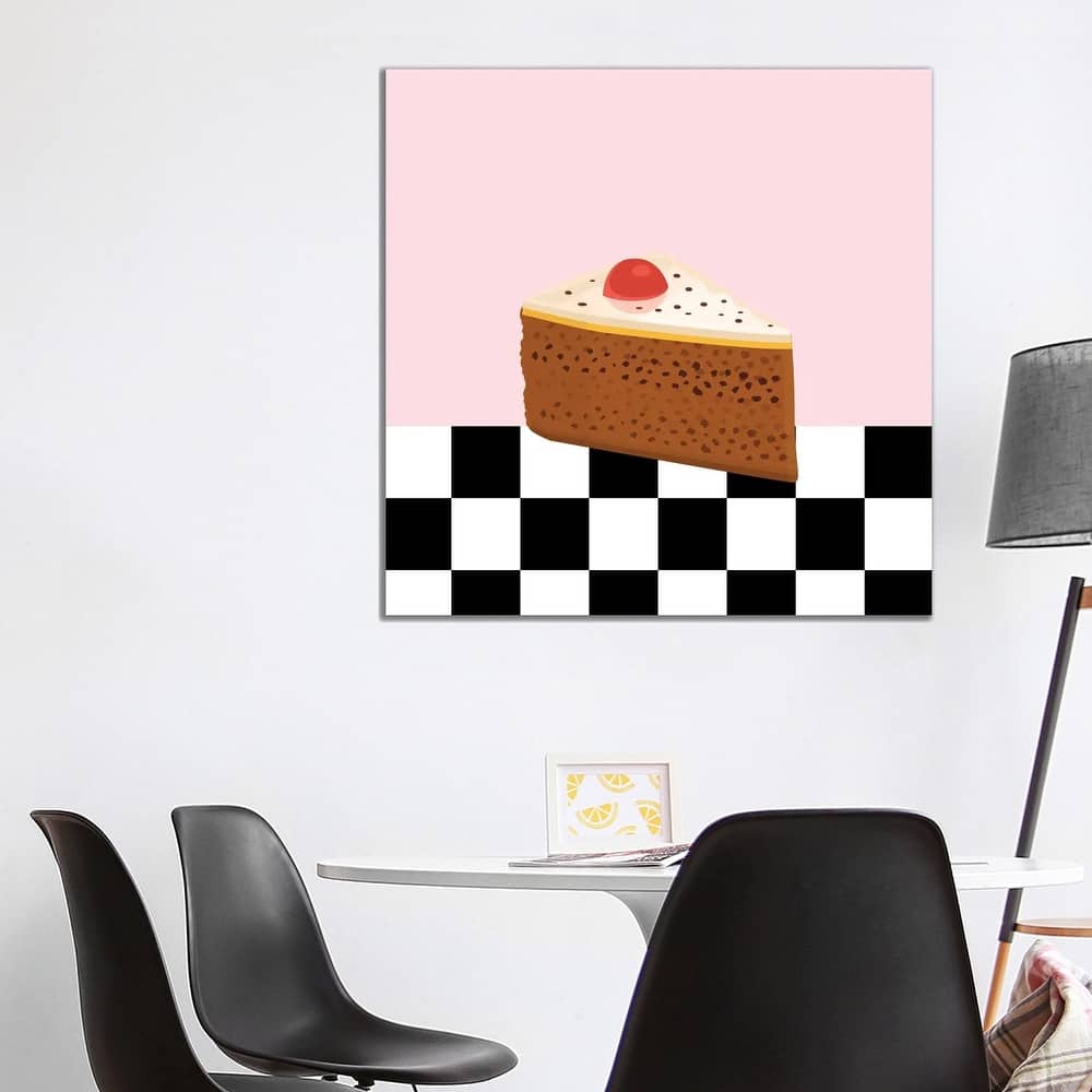 iCanvas "Piece Of Retro Diner Style Cake" by Jania Sharipzhanova Canvas Print