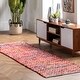 preview thumbnail 11 of 42, Nuloom Boho Handmade Flatweave Chevron Cotton Rug 2'6" x 8' Runner - Magenta