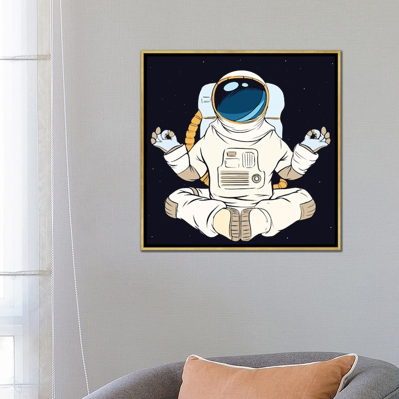 iCanvas "Astronaut and meditation" by Art Mirano Framed Canvas Print