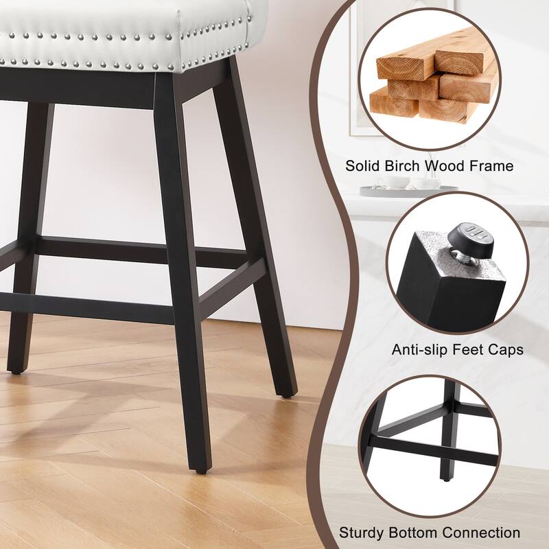 26"/30" Faux Leather Swivel Counter or Bar Height Stools