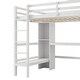 preview thumbnail 14 of 15, Full Size Loft Bed with Multifunction Shelves and Under-Bed Desk, Gray