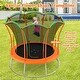 preview thumbnail 3 of 8, Unique Flower Shape Trampoline with Galvanized Steel Frame Orange