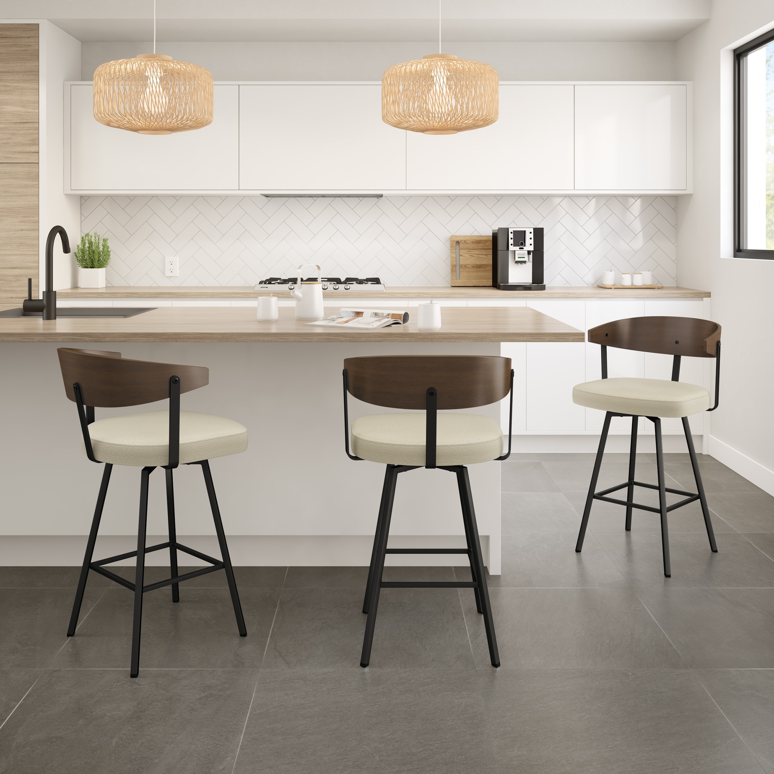 Scandinavian stools cheap for kitchen