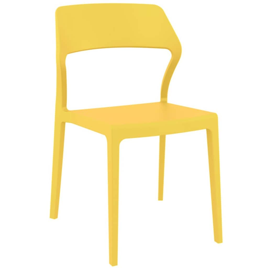 32.75" Yellow Solid Patio Dining Chair
