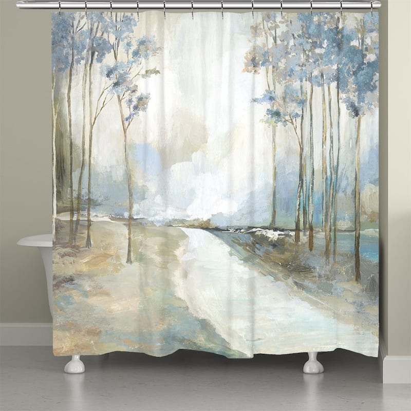 Laural Home Blue Path Home Shower Curtain 71x72