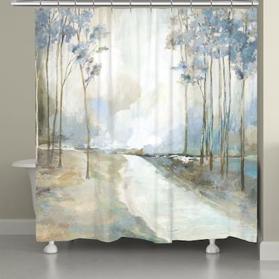 Laural Home Blue Path Home Shower Curtain 71x72