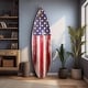 preview thumbnail 12 of 13, American Flag Wood Surfboard Plaque Wall Sign - 60"x15" - 60" x 15"
