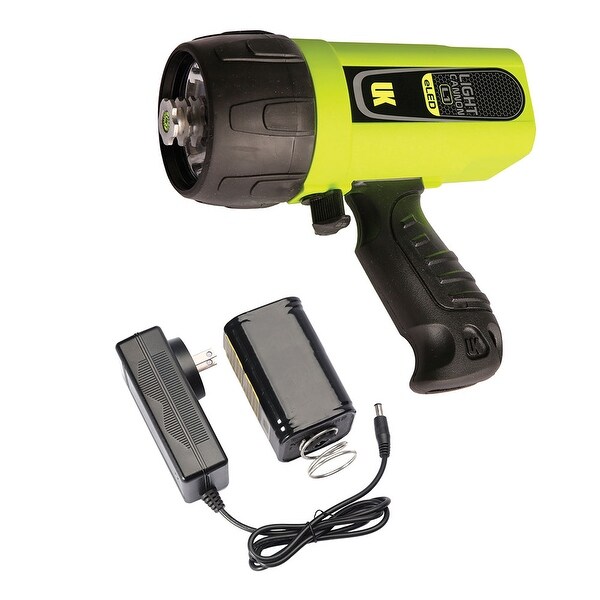 UK Light Cannon eLED (L1) w/ NiMH Battery/Charger, Pistol Grip, Box Dive Light - Yellow