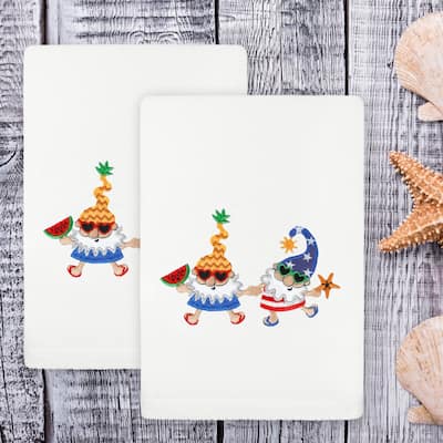 Authentic Hotel and Spa Summer Gnomes Hand Towels (Set of 2)