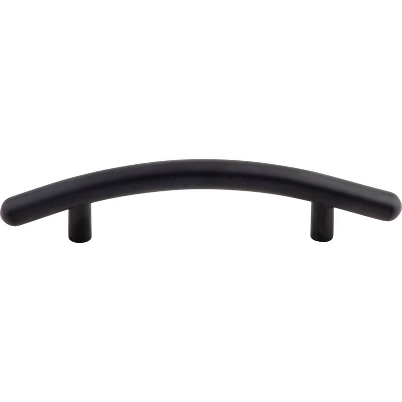 Top Knobs Curved 3-3/4 Inch Center to Center Bar Cabinet Pull from the - Flat Black