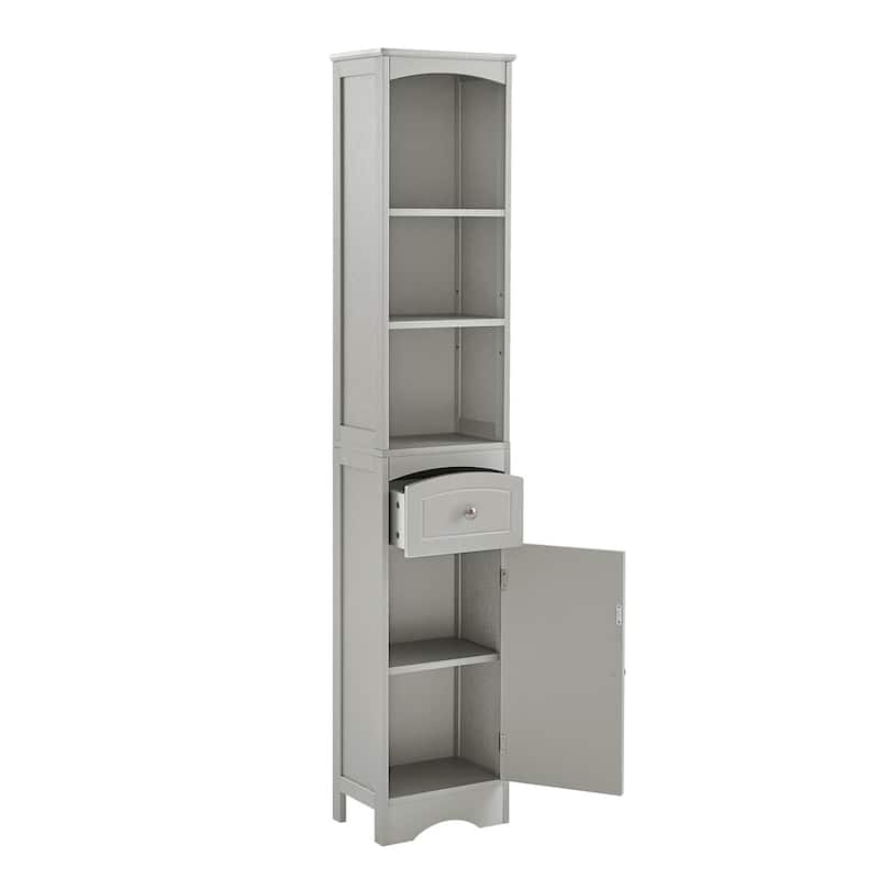 Merax Tall Bathroom Cabinet with Storage Cabinet, Drawer, Shelves