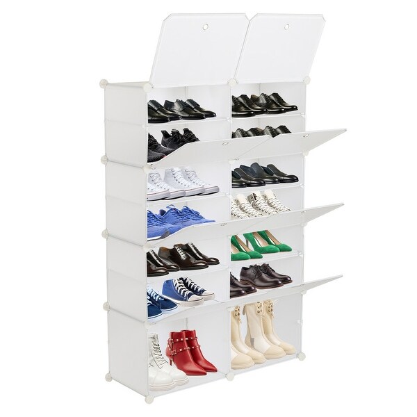 7 tier shoe rack white store