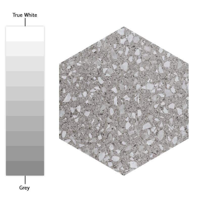 Merola Tile Venice Hex XT Silver 8-5/8" x 9-7/8" Porcelain Floor and Wall Tile