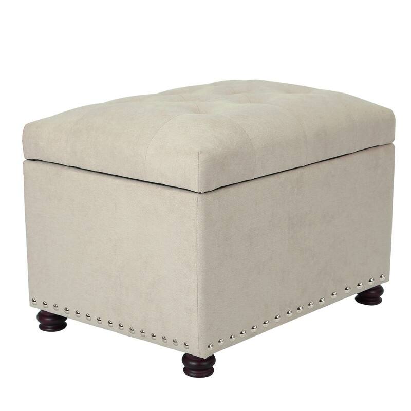 Copper Grove Mucuchies Rectangular Cotton Blend Storage Ottoman - Medium