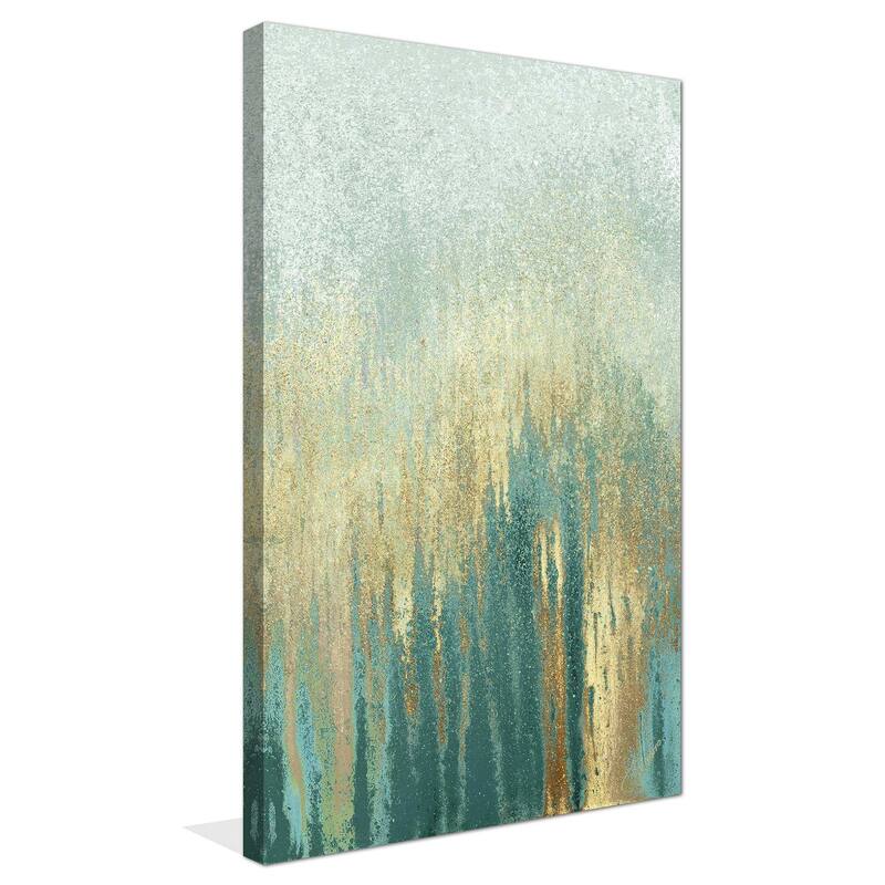 "Teal Golden Woods" Print on Canvas