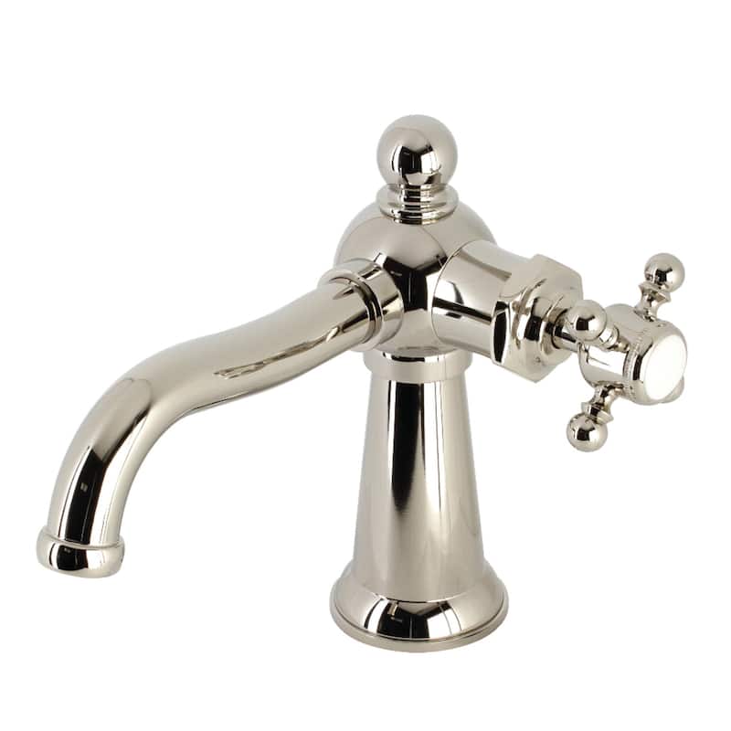 Kingston Brass Nautical Single-Handle 1-Hole Deck Mount Bathroom Faucet - Polished Nickel