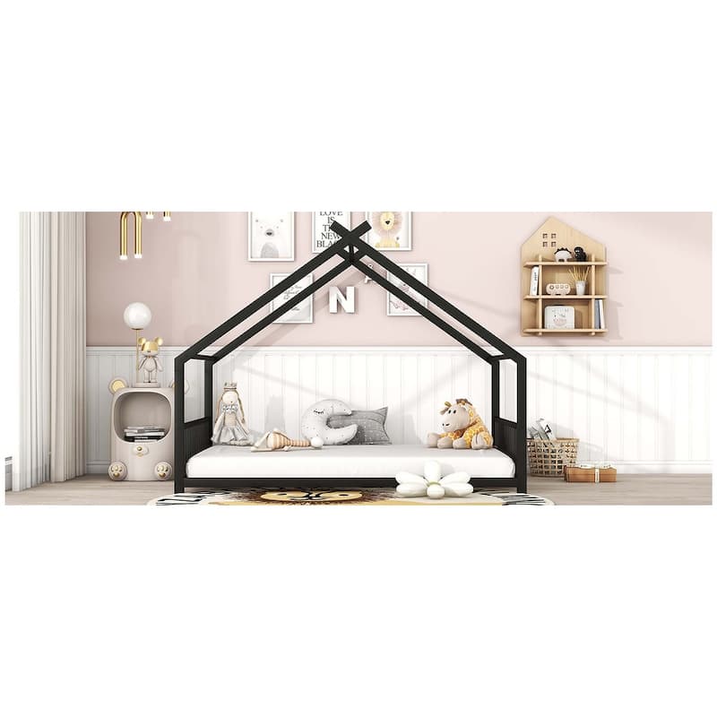 Metal House Bed for Bedroom