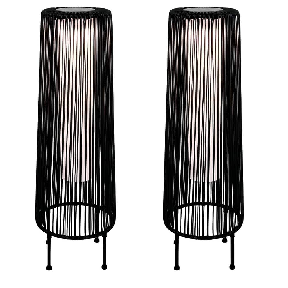 2 Pack Outdoor Patio Rattan Solar Light