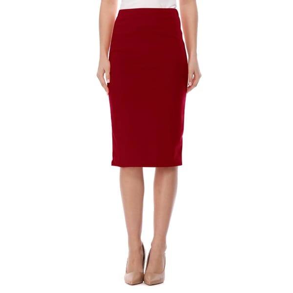 Women's Casual Solid Midi Skirt