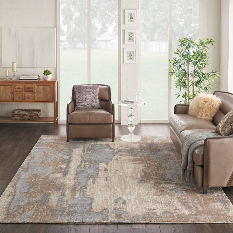 Moroccan Celebration Vintage Abstract Area Rug - 7'10" x 10'6" - Grey/Beige