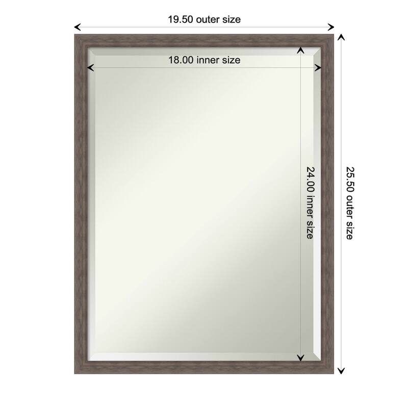 Beveled Bathroom Wall Mirror - Hera Frame