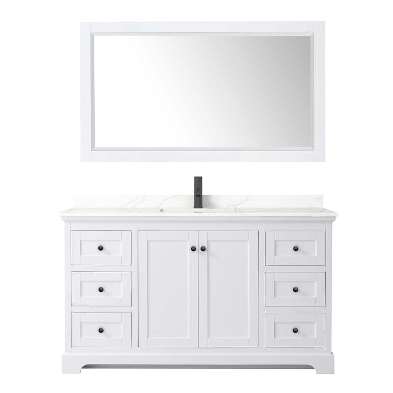 Wyndham Collection WCV232360S-QTZ-UNSM58 Avery 60" Free Standing