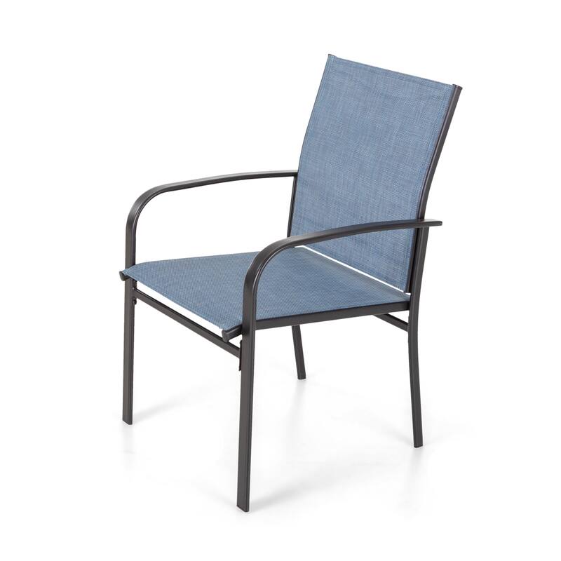 MAISON ARTS Outdoor Dining Set 7/9-Piece with Expandable Rectangular Metal Table and 6/8 Textilene Dining Chairs