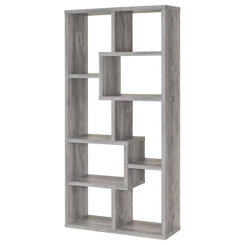 Theo 71-inch 8-compartment Wood Bookshelf