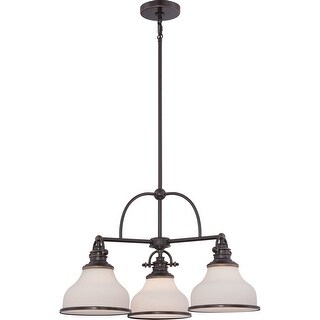 Quoizel Grant 3-Light 16" Transitional Chandelier in Palladian Bronze