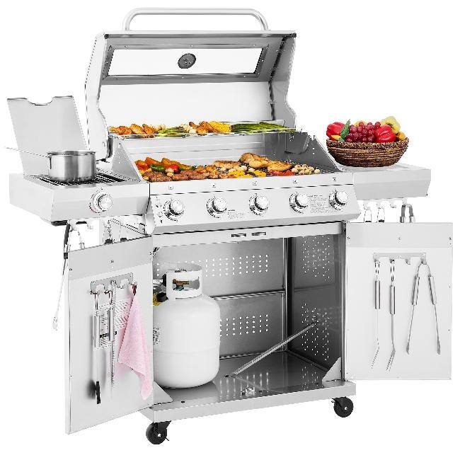 Royal Gourmet Deluxe Stainless Steel 5-Burner Gas Grill