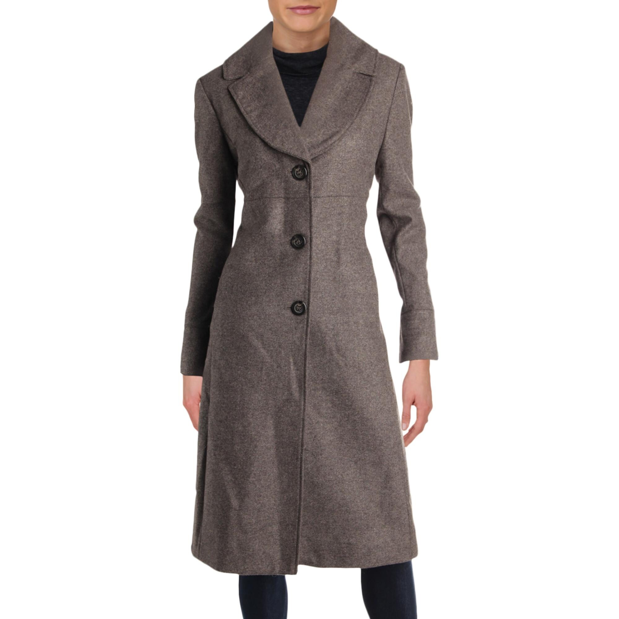Shop Jones New York Womens Midi Coat Winter Wool Blend Overstock