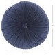 preview thumbnail 3 of 1, Dark Blue Tufted Round Throw Pillow