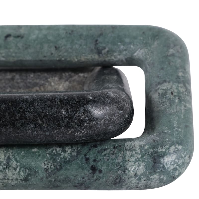 Decorative Marble Square Link Sculpture - Figurine Object