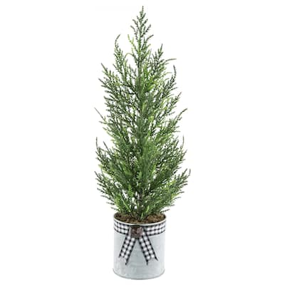 Artificial Cypress Christmas Tree - 18.5" - Unlit