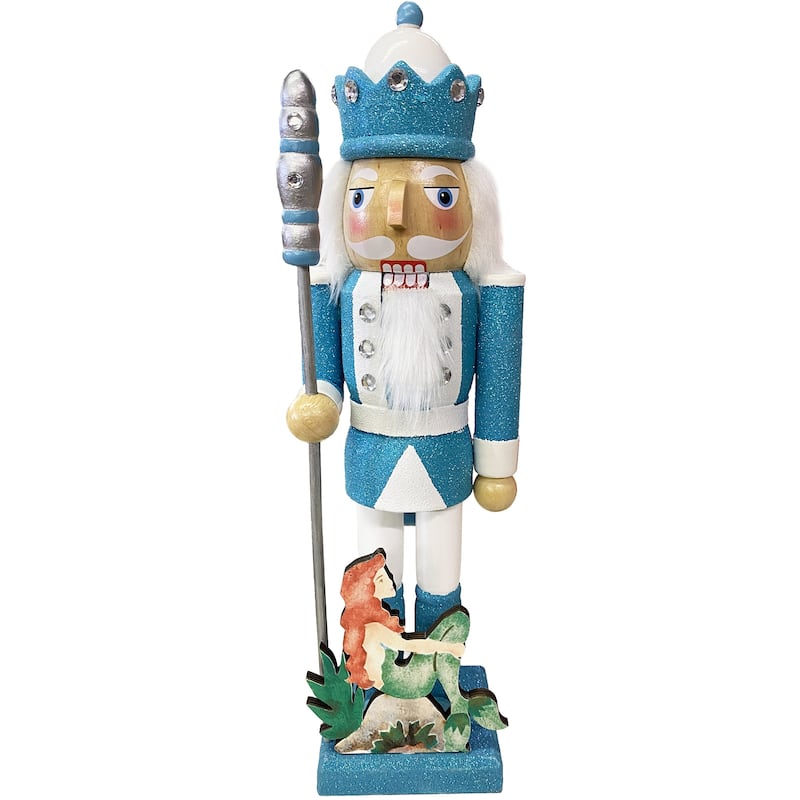 14" Mermaid King Nutcracker