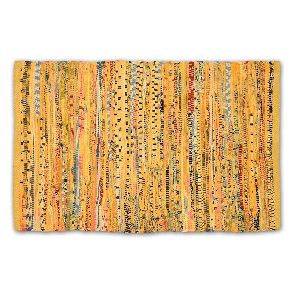 DII Recycled Fabric Striped Handmade Rag Rug