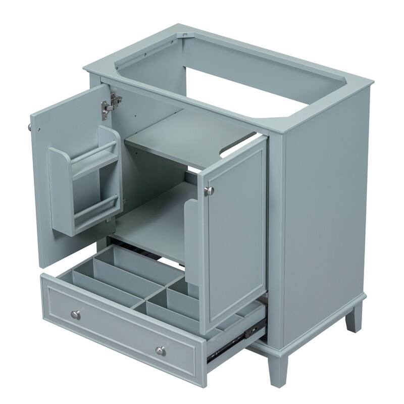 Solid Frame Bathroom Cabinet, 30" Bathroom Vanity without Sink