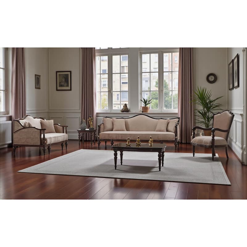 Lexington 3 Pieces Living Room Sets 1 Sofa 1 Loveseat 1 Chair - Beige